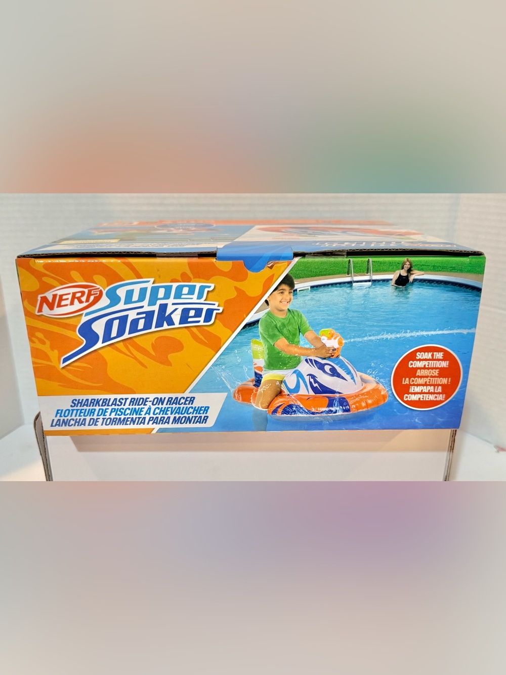 Nerf Super Soaker Stormforce Ride On Racer Inflatable Pool Float Brand New - Picture 6 of 7